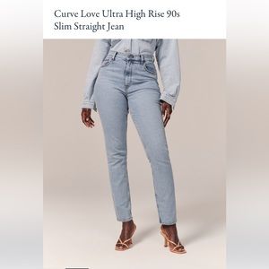 Abercrombie curve love 90’s slim straight jeans